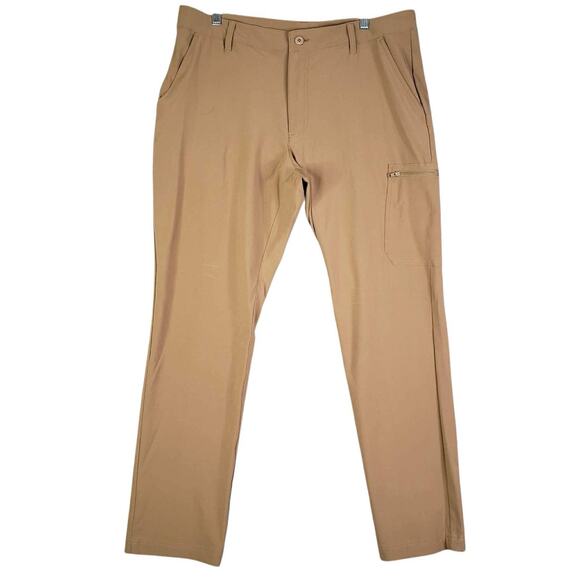 Columbia Cargo Pants Men's Size 36x32 Tan Khaki Straight Leg Hiking Camping - Picture 2 of 8